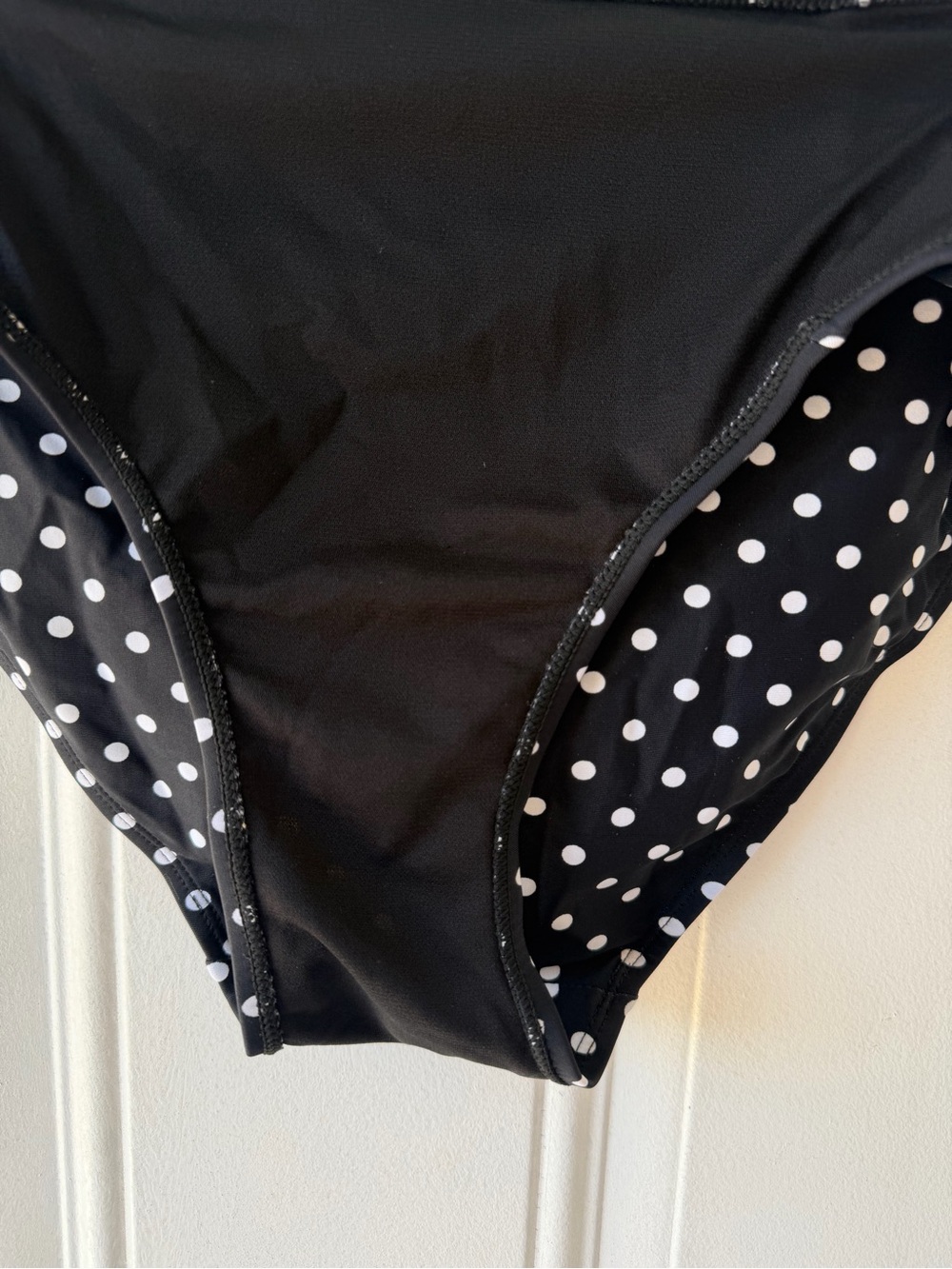 New York & Company Black with White Polka Dot Swim Bottoms Medium NWOT - Picture 5 of 9